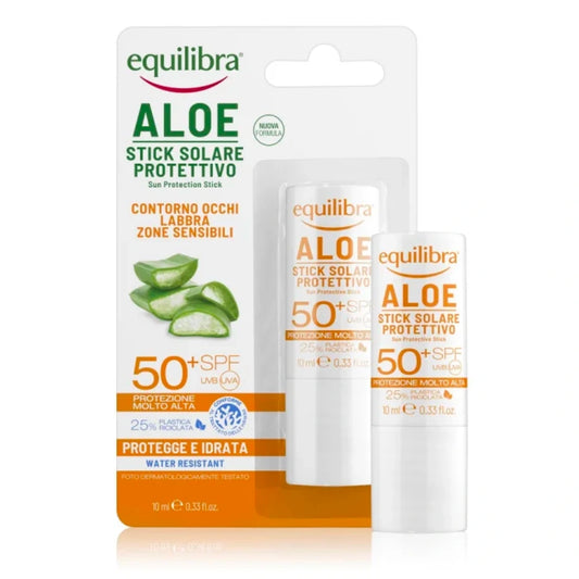 EQUILIBRA Aloe Stick Solare Protettivo SPF50+ aurinkosuojapuikko 10 ml