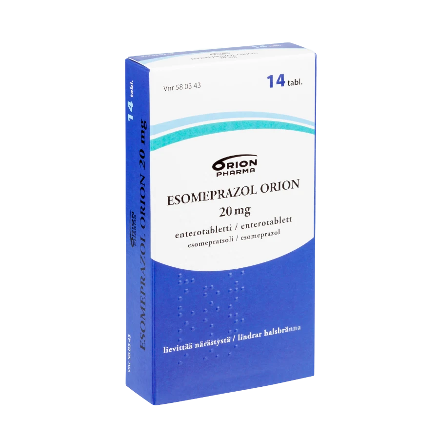 ESOMEPRAZOL ORION 20 mg enterotabletti 14 tablettia