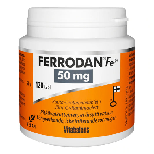 FERRODAN Fe2+ 50 mg pitkävaikutteinen rautatabletti 120 tabl
