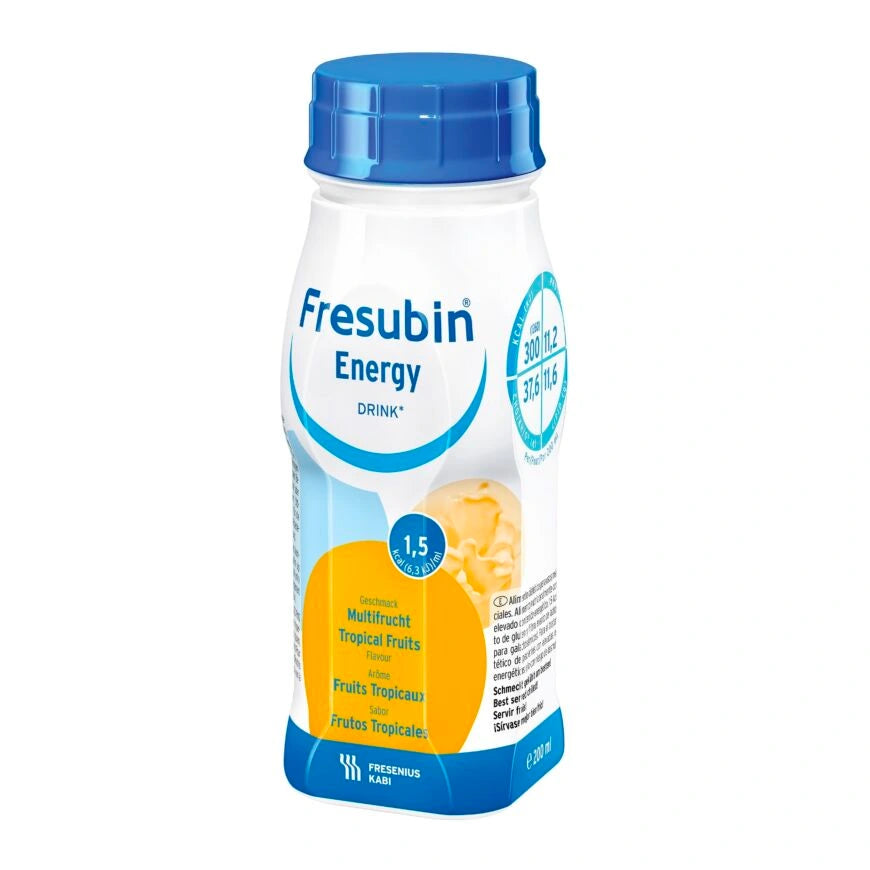 FRESUBIN Energy drink trooppiset hedelmät kliininen ravintovalmiste 4x200 ml