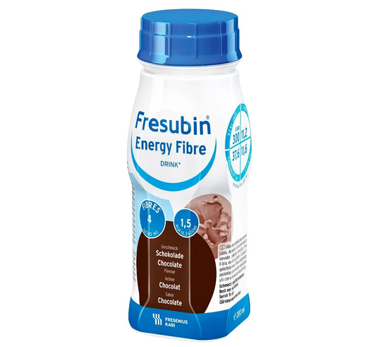 FRESUBIN Energy fibre drink suklaa kliininen ravintovalmiste 4x200 ml