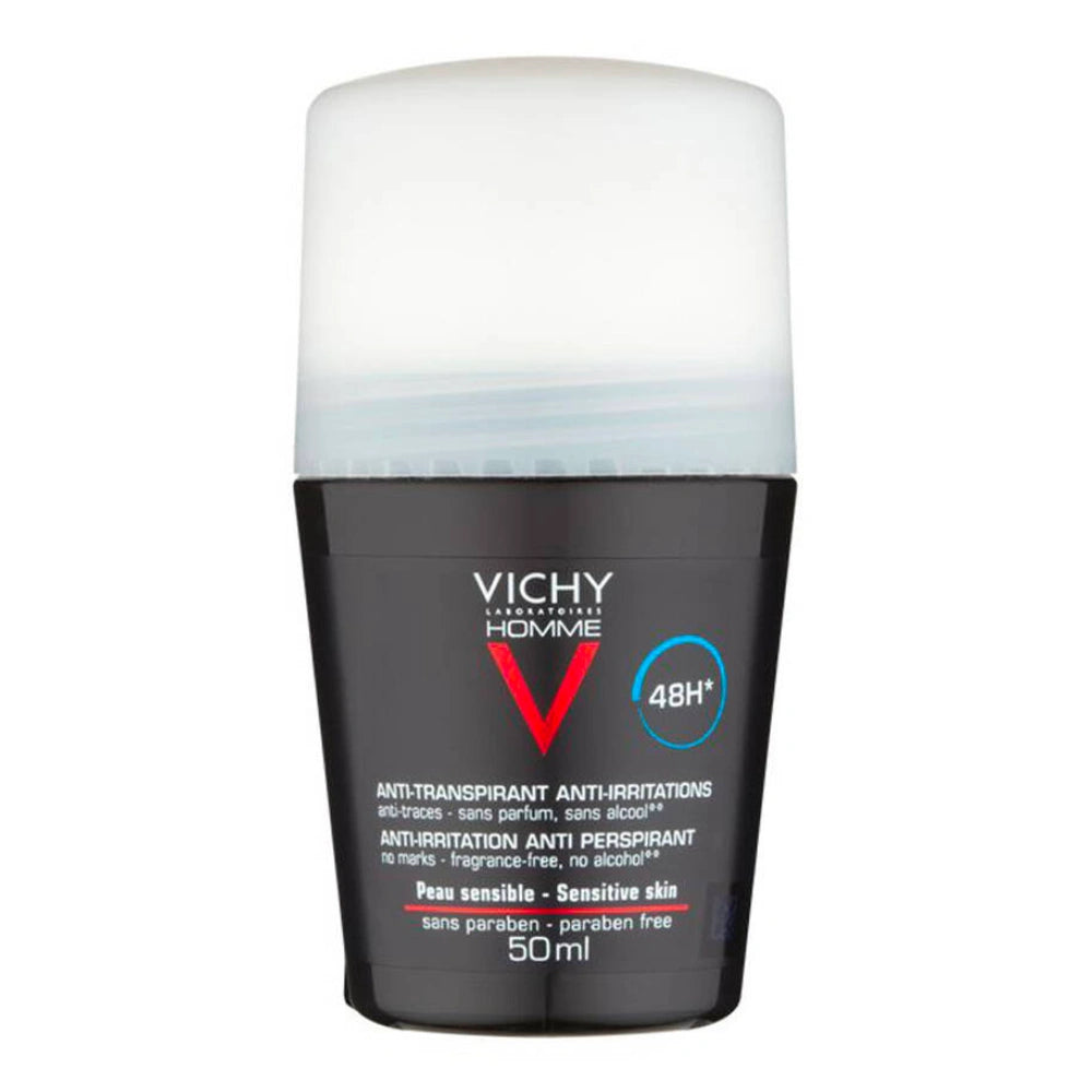 VICHY Homme Deo Sensitive Skin 48h Antiperspirant Roll-on herkälle iholle 50 ml