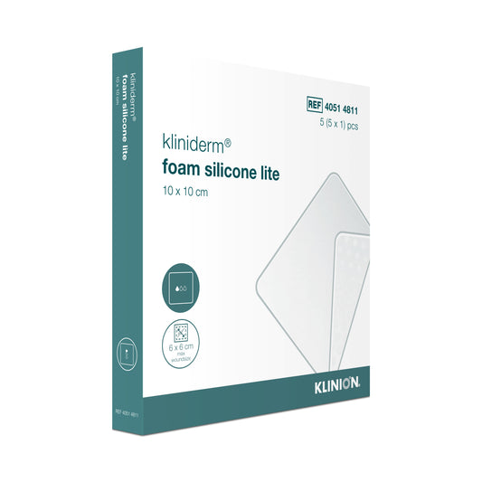 KLINION Kliniderm foam silicone lite 10 cm x 10 cm silikonivaahtosidos