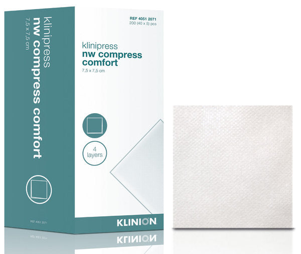 KLINION Klinipress kuitutaitos 7,5 cm x 7,5 cm 100 kpl