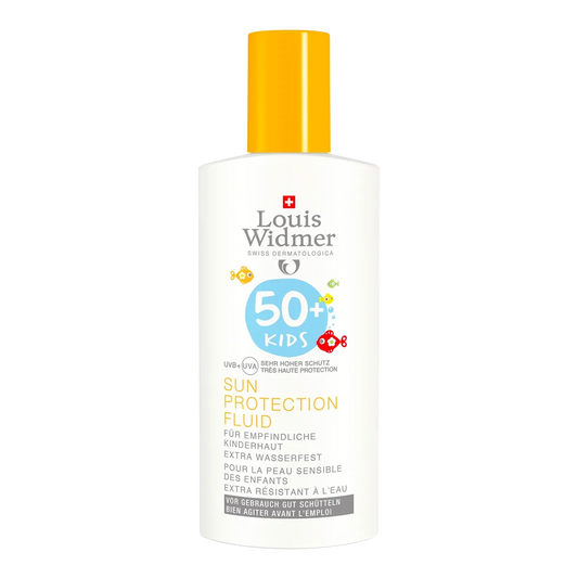 LOUIS WIDMER Kids sun protection fluid SPF50+ aurinkosuojaemulsio lapsille 100 ml