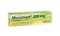 MUCOMYST 200 mg poretabletti 25 kappaletta