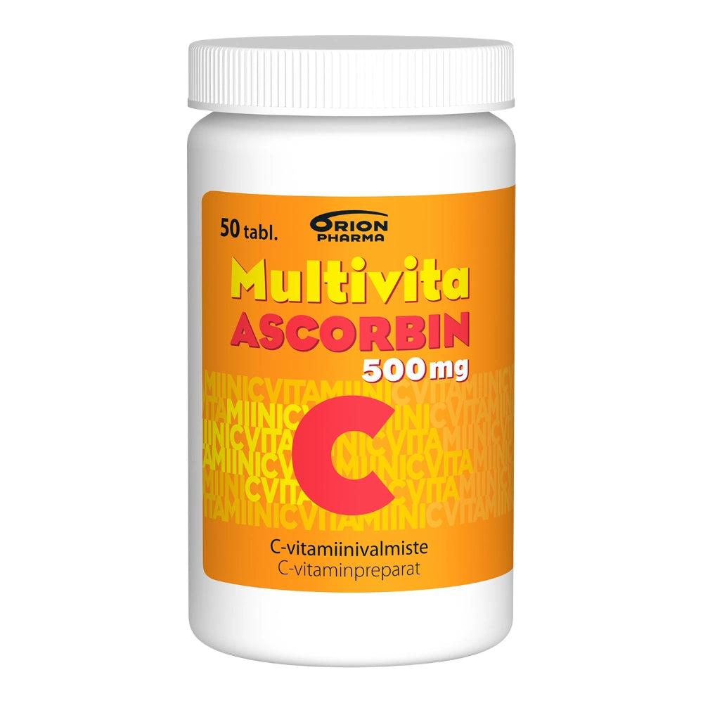 MULTIVITA Ascorbin 500 mg C-vitamiinitabletti 50 tabl