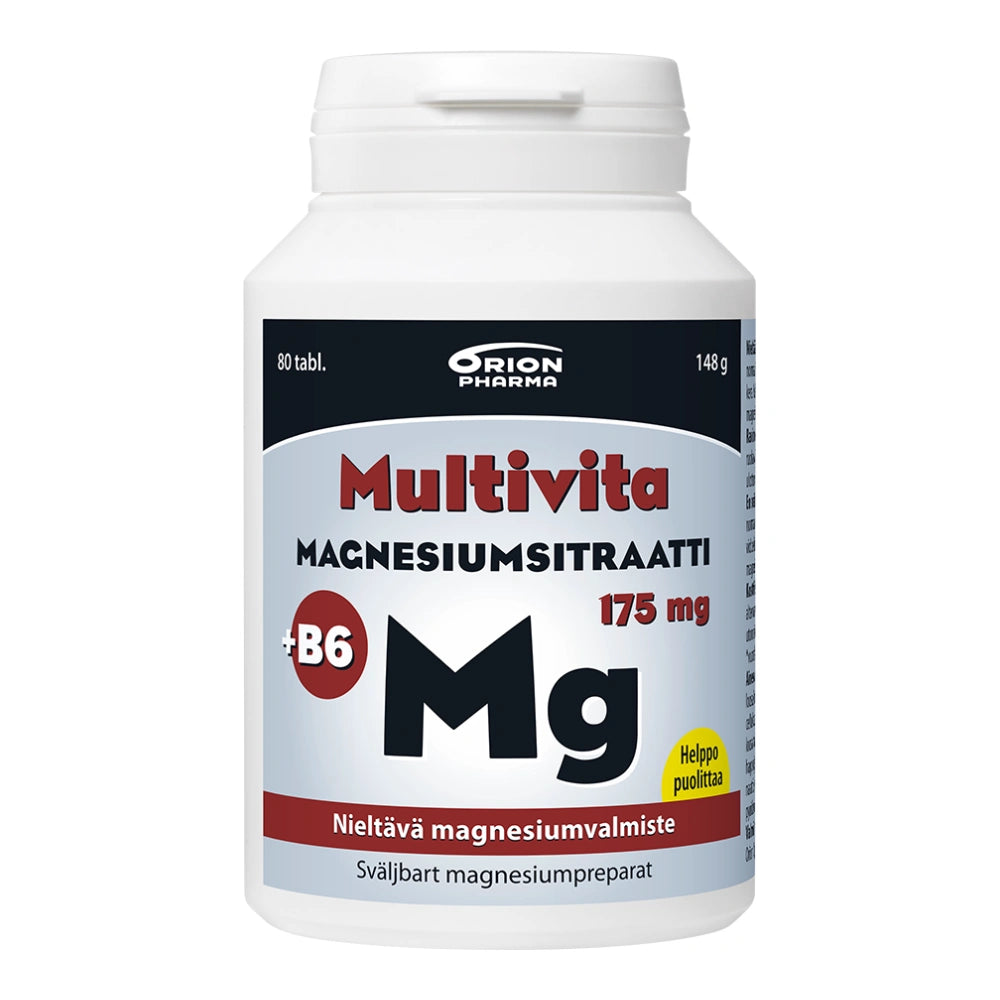 MULTIVITA Magnesiumsitraatti + B6 175 mg 80 tabl