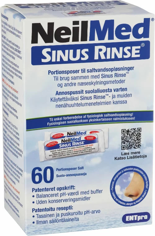 NEILMED Sinus rinse salt annospussit suolaliuosta varten 60 kpl