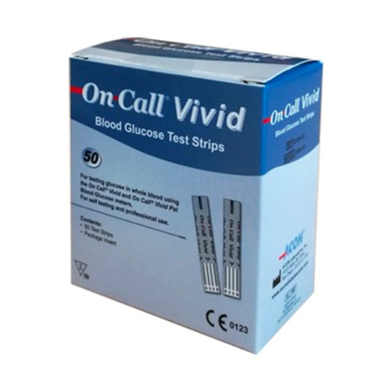 ON CALL® Vivid testiliuskat verensokerin mittaamiseen 50 kpl