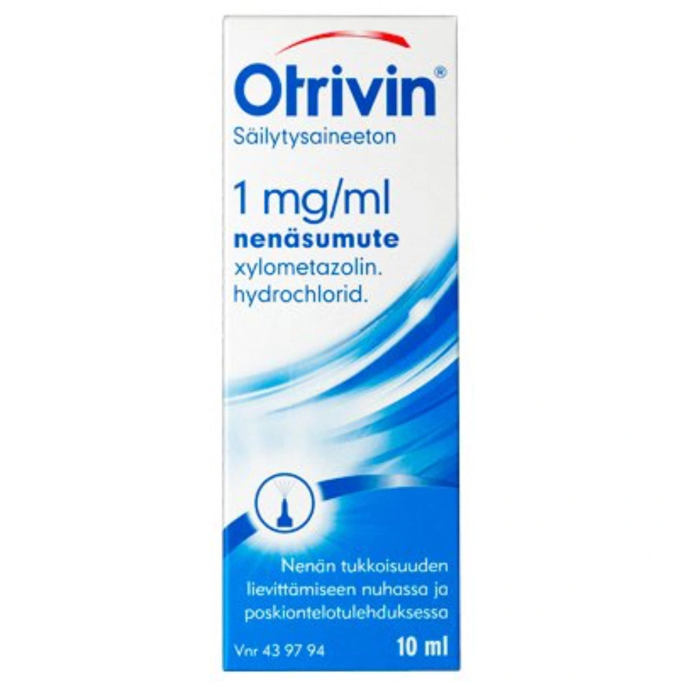 OTRIVIN SÄILYTYSAINEETON 1 mg/ml nenäsumute, liuos 10 ml