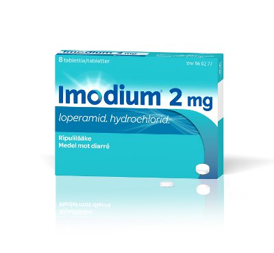 IMODIUM 2 mg tabletti, kalvopäällysteinen 8 tablettia