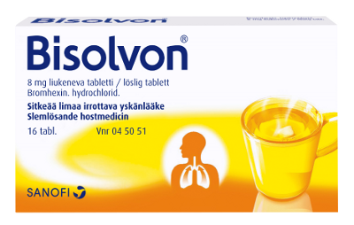 BISOLVON 8 mg liukeneva tabletti 16 kpl