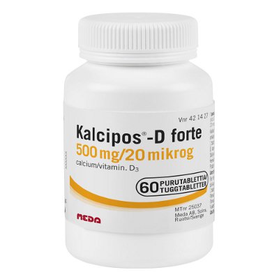 KALCIPOS-D FORTE 20 mikrog purutabletti 60 kpl
