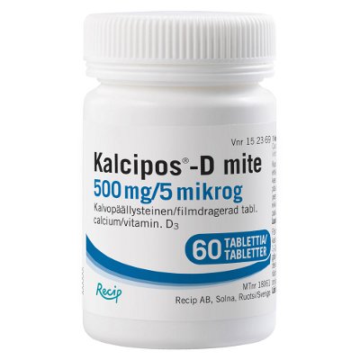 KALCIPOS-D MITE 5 mikrog tabletti, kalvopäällysteinen 60 kpl