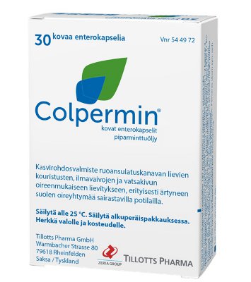COLPERMIN 187 mg enterokapseli, kova, 30 kappaletta