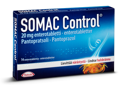 SOMAC CONTROL 20 mg enterotabletti 14 tablettia