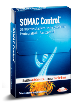 SOMAC CONTROL 20 mg enterotabletti 7+7 taskupakkaus 14 tablettia