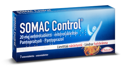SOMAC CONTROL 20 mg enterotabletti 7 tablettia