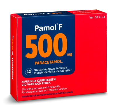 PAMOL F 500 mg suussa hajoava tabletti 12 kpl