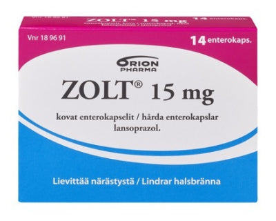 ZOLT 15 mg enterokapseli, kova 14 kpl