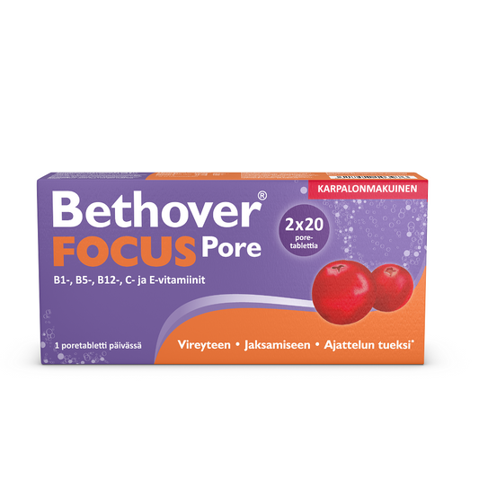 BETHOVER Focus pore karpalo 2x20 poretablettia