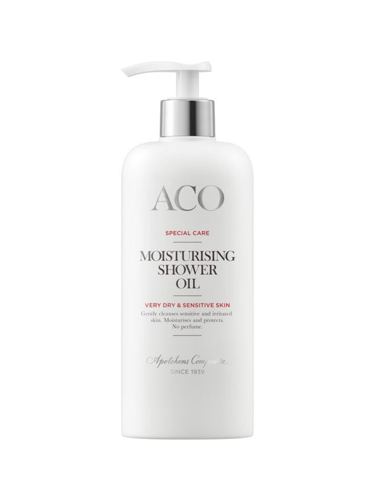 ACO Special Care Moisturing Shower Oil hajusteeton suihkuöljy kuivalle iholle 300 ml