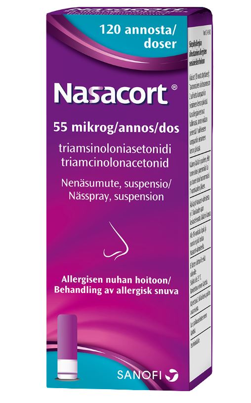 NASACORT 0,055 mg/annos nenäsumute, suspensio 120 annosta