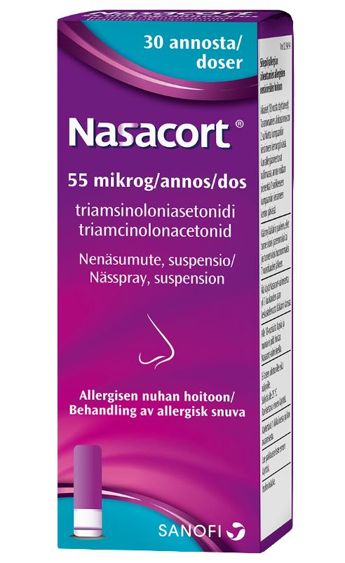 NASACORT 0,055 mg/annos nenäsumute, suspensio 30 annosta
