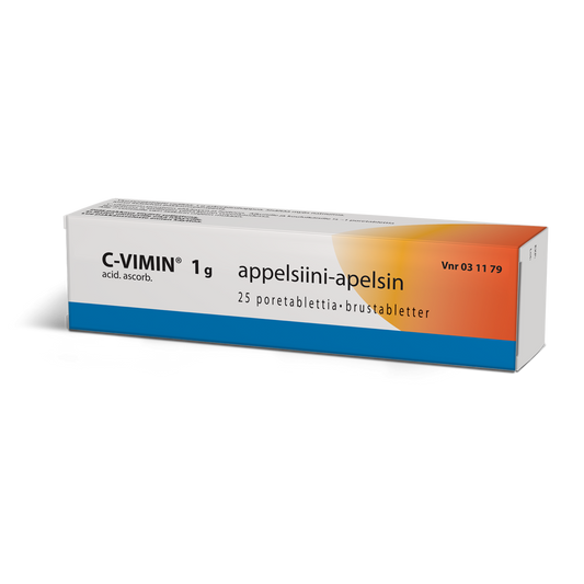 C-VIMIN 1 g poretabletti appelsiini 25 tablettia