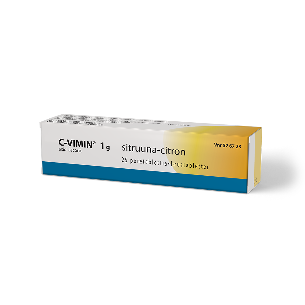 C-VIMIN 1 g poretabletti sitruuna 25 tablettia