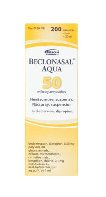 BECLONASAL AQUA 0,05 mg/annos nenäsumute, suspensio 200 annosta