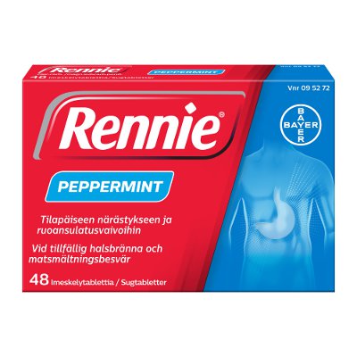 RENNIE PEPPERMINT 80 mg/680 mg imeskelytabletti 48 tablettia