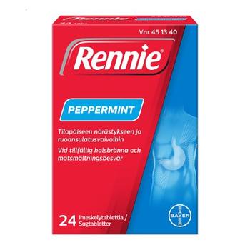 RENNIE PEPPERMINT 80 mg/680 mg imeskelytabletti 24 kpl