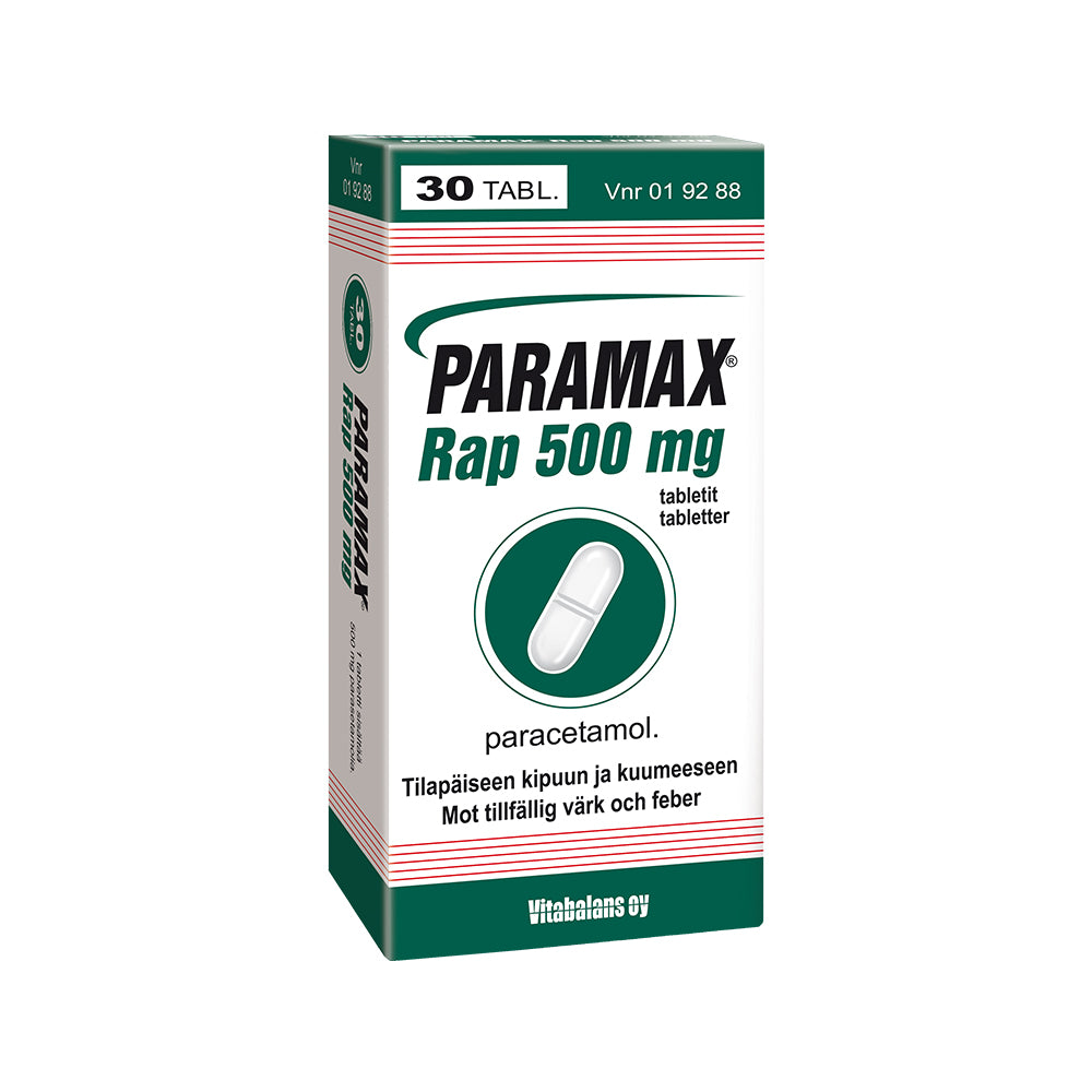PARAMAX RAP 500 mg tabletti 30 fol