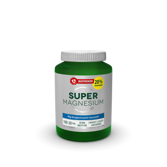 SUPER Magnesium kampanjapakkaus 100+2+ tablettia