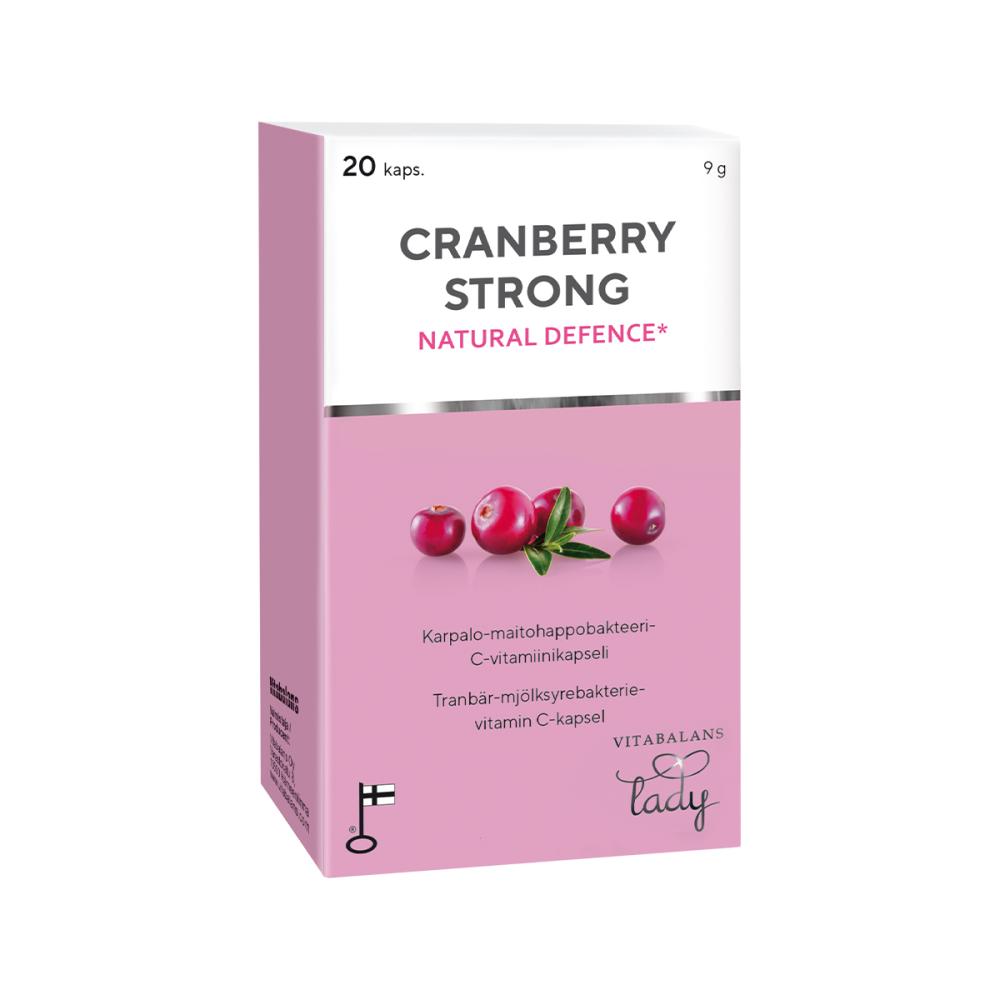 CRANBERRY Strong karpalo-maitohappobakteeri-C-vitamiini