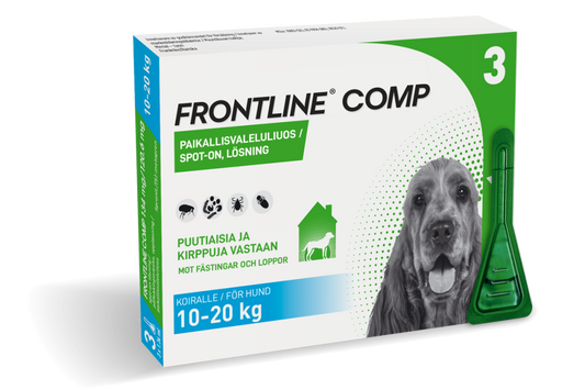 FRONTLINE COMP 120,6 mg/134 mg vet paikallisvaleluliuos koirille (10-20kg)