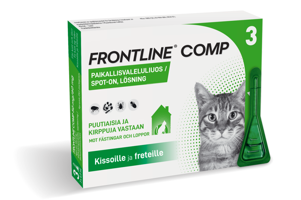 FRONTLINE COMP 50 mg/60 mg vet paikallisvaleluliuos kissoille ja freteille