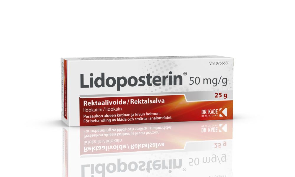 LIDOPOSTERIN 50 mg/g rektaalivoide asettimen kanssa 25 g