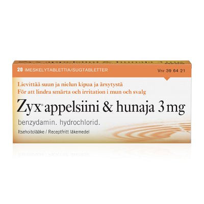 ZYX APPELSIINI & HUNAJA 2,68 mg imeskelytabletti 20 tablettia