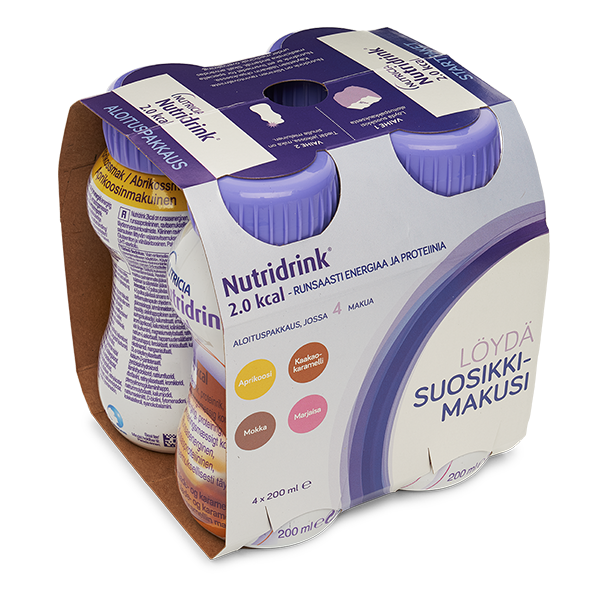 NUTRIDRINK 2 kcal 4-mixpack täydennysravintojuoma 4x200 ml