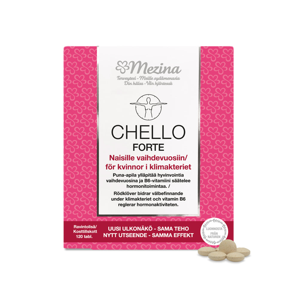 MEZINA Chello forte + B6-vitamiini ravintolisä naisille 120 tablettia