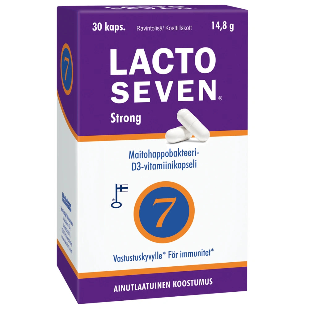 LACTO Seven Strong maitohappobakteerikapseli 30 kapselia