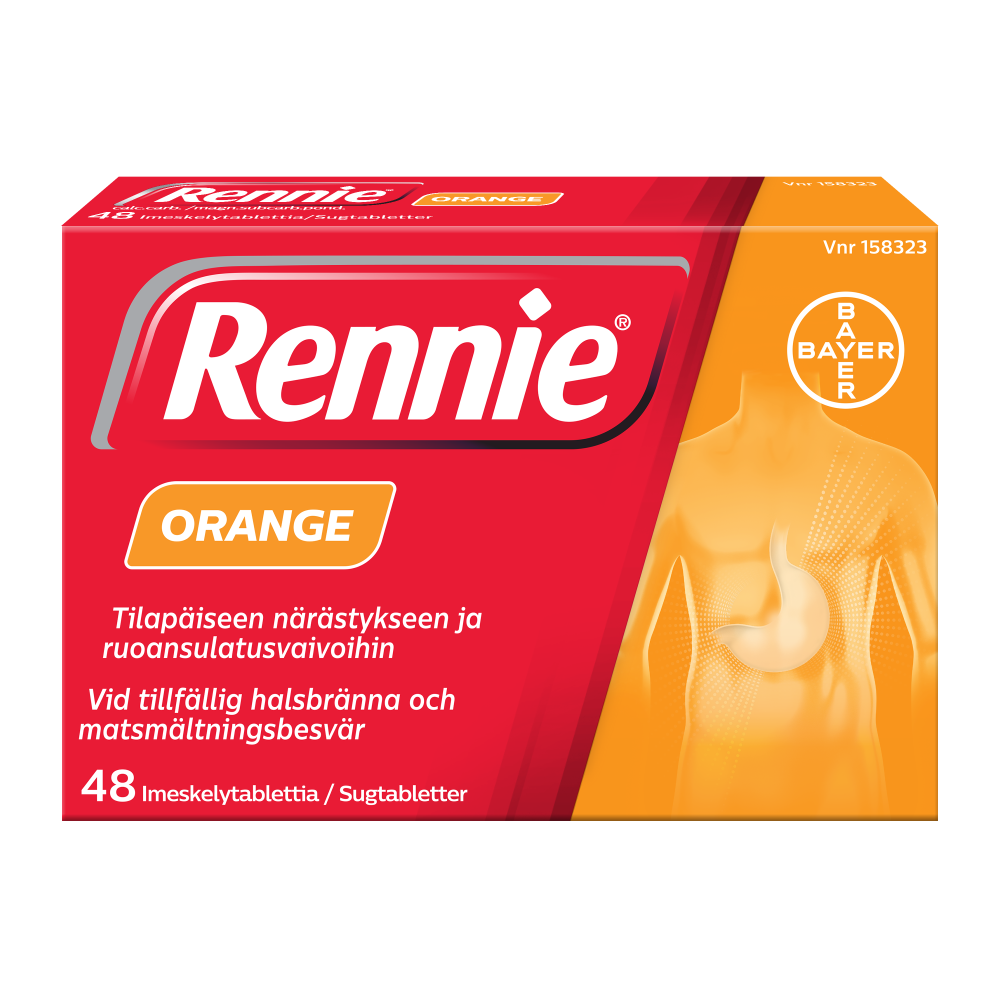 RENNIE Orange  80 mg/680 mg imeskelytabletti 48 tablettia