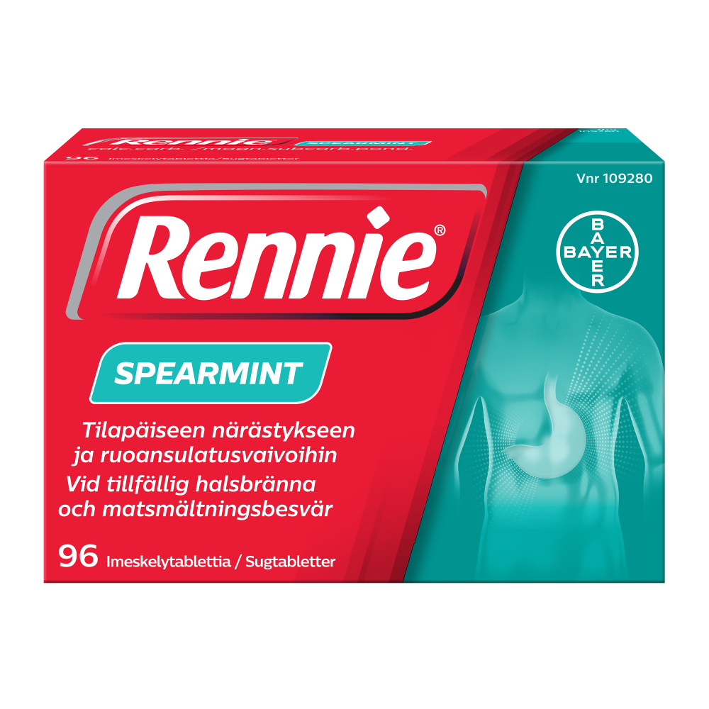 RENNIE Spearmint 80 mg/680 mg imeskelytabletti 96 tablettia