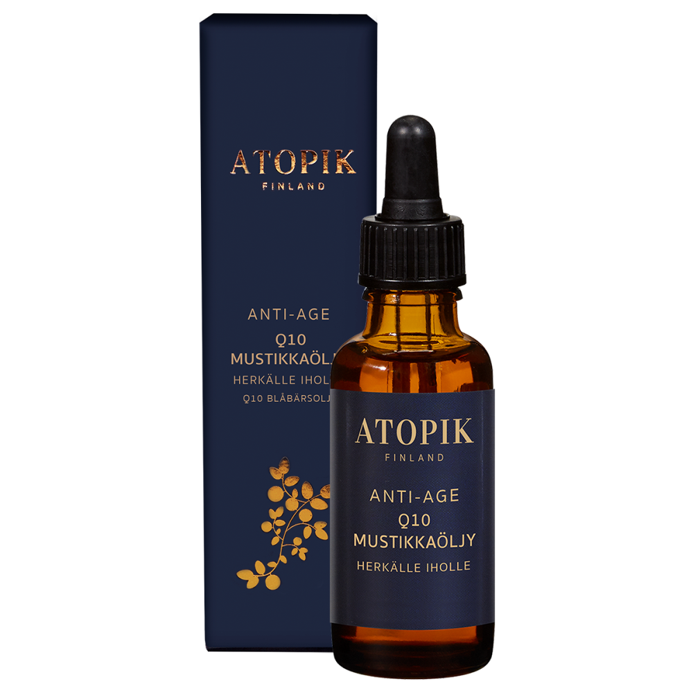 ATOPIK Anti-age Q10 mustikkaöljy herkälle iholle 30 ml