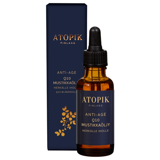 ATOPIK Anti-age Q10 mustikkaöljy herkälle iholle 30 ml