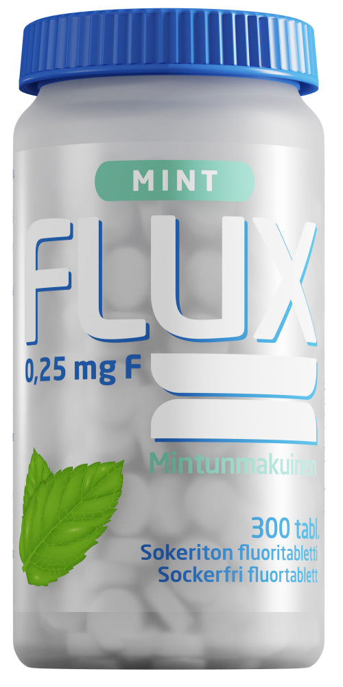 FLUX Mint mintunmakuinen fluoritabletti 300 tabl