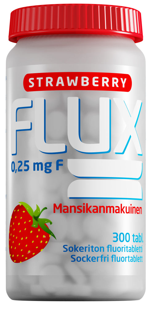 FLUX Strawberry mansikanmakuinen imeskelytabletti 300 tabl